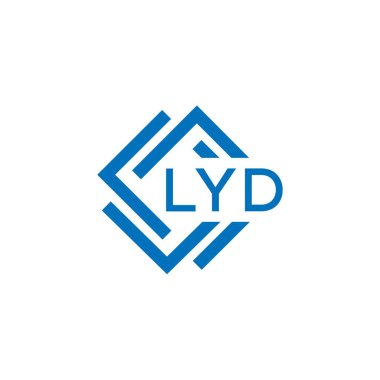 Beyaz arka planda LYD harf logosu tasarımı. LYD yaratıcı daire harfi logosu konsepti. LYD harf tasarımı.