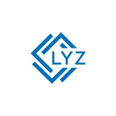Beyaz arkaplanda LYZ harf logosu tasarımı. LYZ yaratıcı daire harfi logosu konsepti. LYZ harf tasarımı.