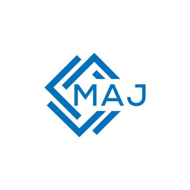 Beyaz arka planda MAJ harfi logo tasarımı. MAJ yaratıcı daire harfi logosu. MAJ harf dizaynı. Beyaz arkaplanda MAJ harf logosu tasarımı. MAJ yaratıcı daire harfi logosu. MAJ harf tasarımı.