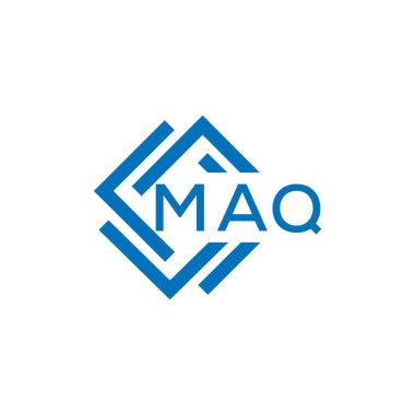 Beyaz arka planda MAQ harfi logo tasarımı. MAQ yaratıcı daire harfi logosu. MAQ harf tasarımı.