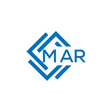 Beyaz arkaplanda MAR harfi logo tasarımı. MAR yaratıcı daire harfi logosu. MAR harf tasarımı.