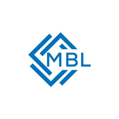 Beyaz arkaplanda MBL harf logosu tasarımı. MBL yaratıcı daire harfi logosu. MBL harf tasarımı.