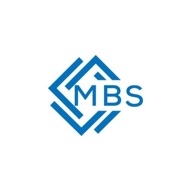 Beyaz arka planda MBS harf logosu tasarımı. MBS yaratıcı daire harfi logosu. MBS harf tasarımı.