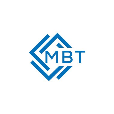 Beyaz arka planda MBT harf logosu tasarımı. MBT yaratıcı daire harfi logosu. MBT harf tasarımı.