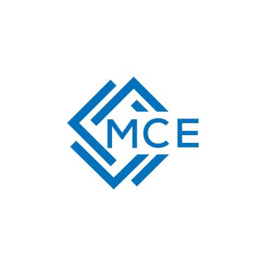 Beyaz arka planda MCE harf logosu tasarımı. MCE yaratıcı daire harfi logosu. MCE harf tasarımı.