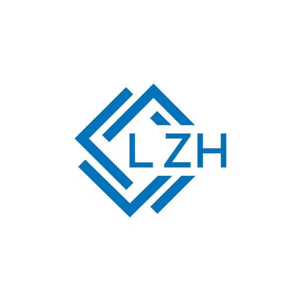 Lzh Lettre Logo Design Sur Fond Blanc Lzh Cercle Créatif — Image vectorielle