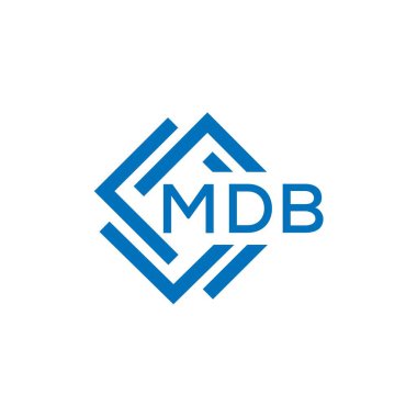 Beyaz arka planda MDB harfi logo tasarımı. MDB yaratıcı daire harfi logosu konsepti. MDB harf tasarımı.