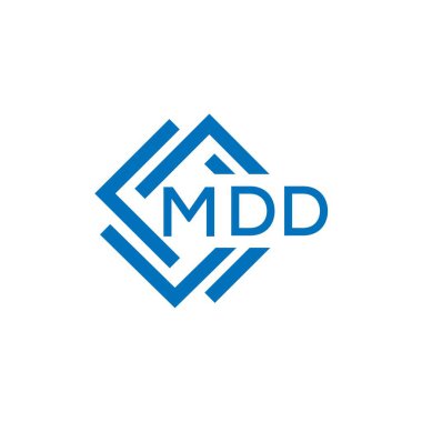 Beyaz arkaplanda MDD harfi logo tasarımı. MDD yaratıcı daire harfi logosu. MDD harf tasarımı.