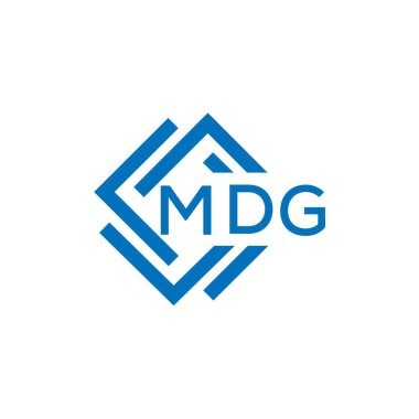 Beyaz arka planda MDG harf logosu tasarımı. MDG yaratıcı daire harfi logosu konsepti. MDG harf tasarımı.