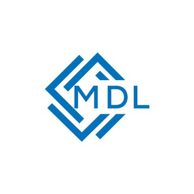 Beyaz arkaplanda MDL harf logosu tasarımı. MDL yaratıcı daire harfi logosu konsepti. MDL harf tasarımı.