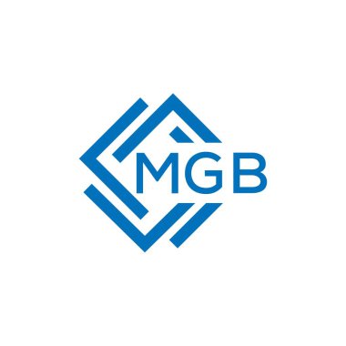 Beyaz arka planda MGB harf logosu tasarımı. MGB yaratıcı daire harfi logosu konsepti. MGB harf tasarımı.