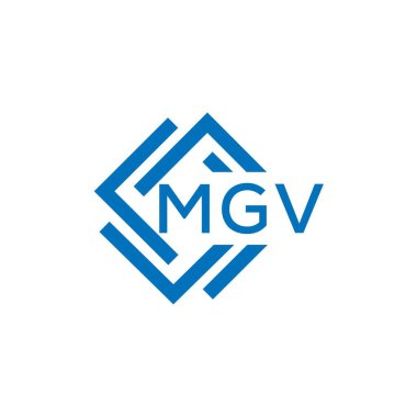 Beyaz arka planda MGV harf logosu tasarımı. MGV yaratıcı daire harfi logosu konsepti. MGV harf tasarımı.