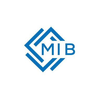 Beyaz arka planda MIB harfi logo tasarımı. MIB yaratıcı daire harf logosu kavramı. MIB harf tasarımı.