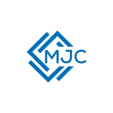 Beyaz arka planda MJC harf logosu tasarımı. MJC yaratıcı daire harfi logosu konsepti. MJC harf tasarımı.
