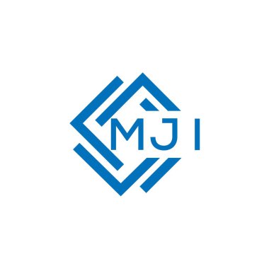 Beyaz arka planda MJI harf logosu tasarımı. MJI yaratıcı daire harfi logosu konsepti. MJI harf tasarımı.