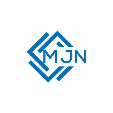 Beyaz arka planda MJN harf logosu tasarımı. MJN yaratıcı daire harfi logosu konsepti. MJN harf tasarımı.