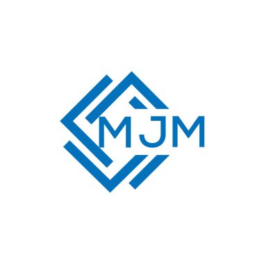 Beyaz arka planda MJM harf logosu tasarımı. MJM yaratıcı daire harfi logosu konsepti. MJM harf tasarımı.