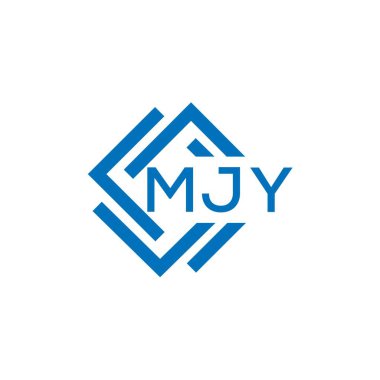 Beyaz arka planda MJY harf logosu tasarımı. MJY yaratıcı daire harfi logosu konsepti. MJY harf tasarımı.
