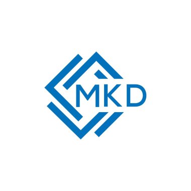 Beyaz arkaplanda MKD harf logosu tasarımı. MKD yaratıcı daire harfi logosu konsepti. MKD harf tasarımı.