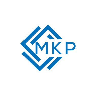 Beyaz arkaplanda MKP harf logosu tasarımı. MKP yaratıcı daire harfi logosu konsepti. MKP harf tasarımı.