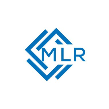 Beyaz arka planda MLR harf logosu tasarımı. MLR yaratıcı daire harfi logosu konsepti. MLR harf tasarımı.