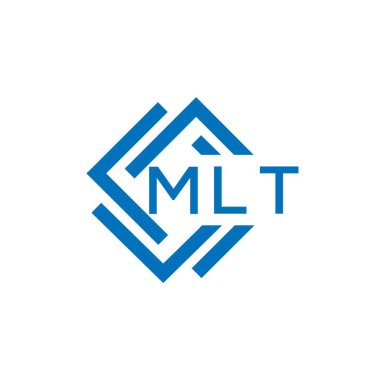 Beyaz arka planda MLT harf logosu tasarımı. MLT yaratıcı daire harfi logosu konsepti. MLT harf tasarımı.