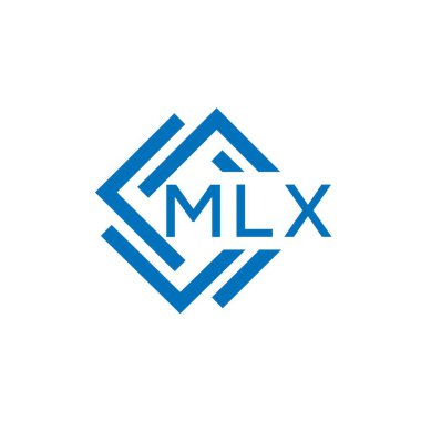 Beyaz arka planda MLX harfli logo tasarımı. MLX yaratıcı daire harfi logosu konsepti. MLX harf tasarımı.