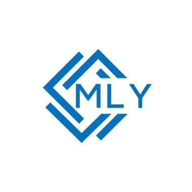 Beyaz arkaplanda MLY harfi logo tasarımı. MLY yaratıcı daire harfi logosu. MLY harf tasarımı.