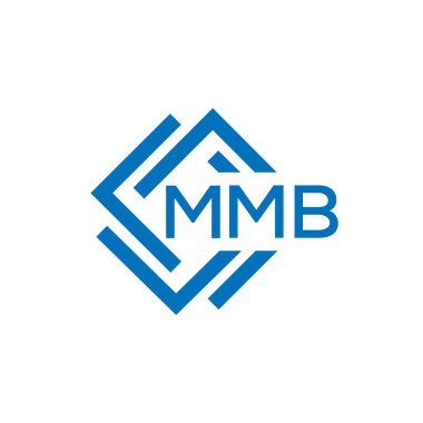 Beyaz arka planda MMB harfi logo tasarımı. MMB yaratıcı daire harfi logosu konsepti. MMB harf tasarımı.