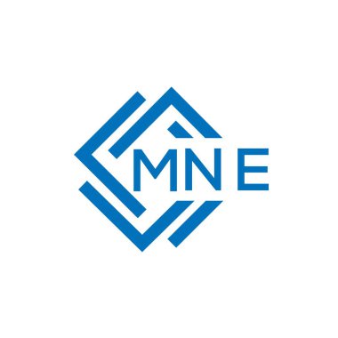 Beyaz arka planda MNE harf logosu tasarımı. Yaratıcı yuvarlak harf logosu konsepti. MNE mektup tasarımı. Beyaz arka planda MNE harf logosu tasarımı. Yaratıcı yuvarlak harf logosu konsepti. MNE harf tasarımı.