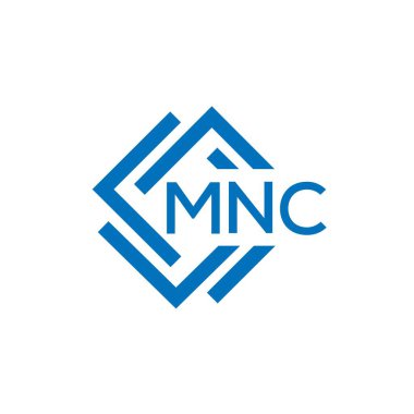 Beyaz arka planda MNC harf logosu tasarımı. MNC yaratıcı daire harfi logosu konsepti. MNC harf tasarımı.