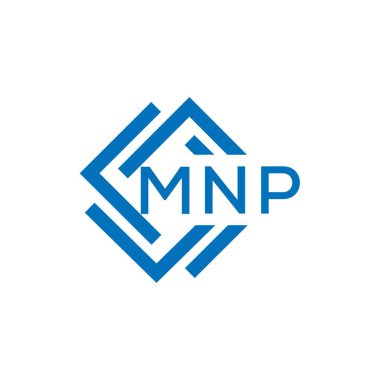 Beyaz arka planda MNP harf logosu tasarımı. MNP yaratıcı daire harfi logosu konsepti. MNP harf tasarımı.