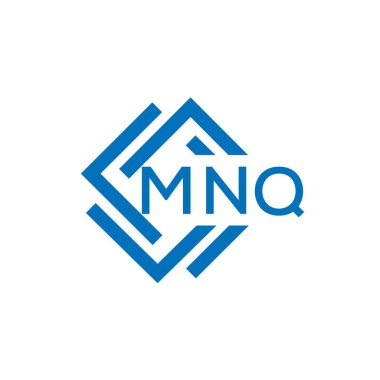 Beyaz arka planda MNQ harfi logo tasarımı. MNQ yaratıcı daire harfi logosu konsepti. MNQ harf tasarımı.