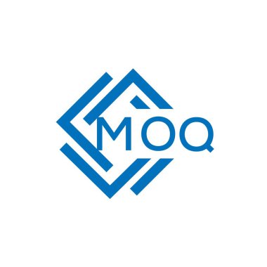 Beyaz arka planda MOQ harf logosu tasarımı. MoQ yaratıcı daire harfi logosu. MOQ harf tasarımı.