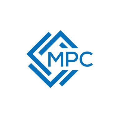 Beyaz arkaplanda MPC harf logosu tasarımı. MPC yaratıcı daire harfi logosu konsepti. MPC harf tasarımı.