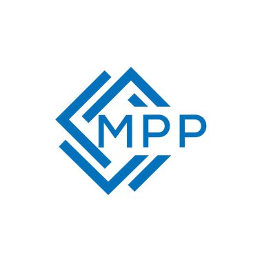 Beyaz arkaplanda MPP harf logosu tasarımı. MPP yaratıcı daire harfi logosu konsepti. MPP harf tasarımı.
