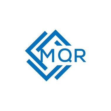 Beyaz arka planda MQR harf logosu tasarımı. MQR yaratıcı daire harfi logosu konsepti. MQR harf tasarımı.