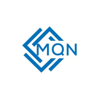 Beyaz arkaplanda MQN harf logosu tasarımı. MQN yaratıcı daire harfi logosu konsepti. MQN harf tasarımı.