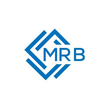 Beyaz arka planda MRB harfli logo tasarımı. MRB yaratıcı daire harfi logosu. MRB harf tasarımı.