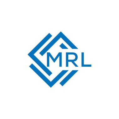 Beyaz arka planda MRL harf logosu tasarımı. MRL yaratıcı daire harfi logosu. MRL harf tasarımı.