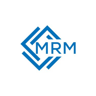 Beyaz arka planda MRM harfli logo tasarımı. MRM yaratıcı daire harfi logosu konsepti. MRM harf tasarımı.