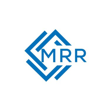 Beyaz arka planda MRR harfi logo tasarımı. MRR yaratıcı daire harfi logosu. MRR harf tasarımı.
