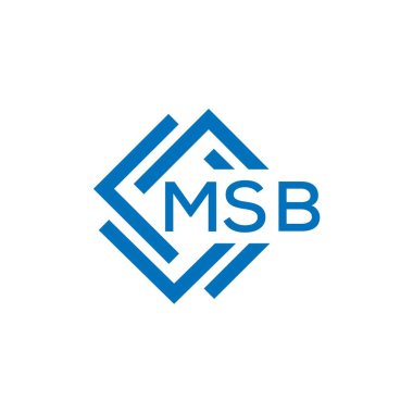Beyaz arka planda MSB harfi logo tasarımı. MSB yaratıcı daire harfi logosu konsepti. MSB harf tasarımı.