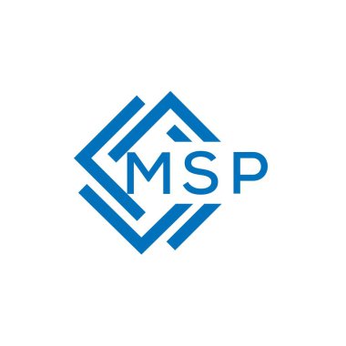 Beyaz arka planda MSP harf logosu tasarımı. MSP yaratıcı daire harfi logosu konsepti. MSP harf tasarımı.