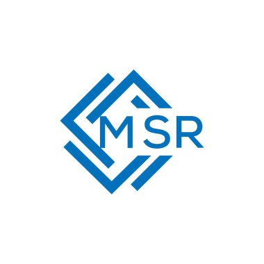 Beyaz arka planda ekstazi harfi logosu tasarımı. MSR yaratıcı daire harfi logosu konsepti. MSR harf tasarımı.