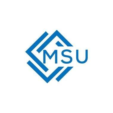 Beyaz arka planda MSU harf logosu tasarımı. MSU yaratıcı daire harfi logosu konsepti. MSU harf dizaynı. MSU harf logosu tasarımı beyaz arkaplanda. MSU yaratıcı daire harfi logosu konsepti. MSU harf tasarımı.