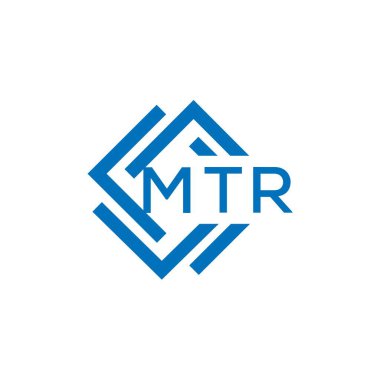 Beyaz arka planda MTR harf logosu tasarımı. MTR yaratıcı daire harfi logosu konsepti. MTR harf tasarımı.