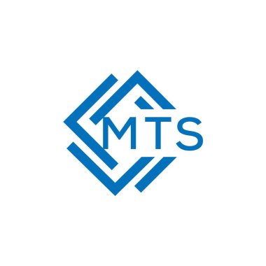 Beyaz arka planda MTS harf logosu tasarımı. MTS yaratıcı daire harfi logosu. MTS harf tasarımı.