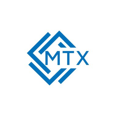 Beyaz arka planda MTX harfli logo tasarımı. MTX yaratıcı daire harfi logosu konsepti. MTX harf tasarımı.