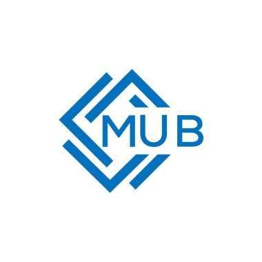 Beyaz arka planda MUB harfi logo tasarımı. MUB yaratıcı daire harfi logosu konsepti. MUB harf dizaynı. Beyaz arkaplanda MUB harfi logo tasarımı. MUB yaratıcı daire harfi logosu konsepti. MUB harf tasarımı.